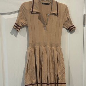 Stylish Tan Polo Dress